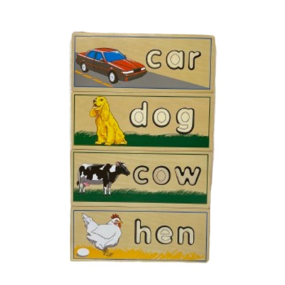 Melissa & Doug - See & Spell Wooden Puzzle Set - 3 & 4 Lettered Words - Picture 7 of 10